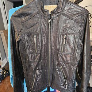 Michael Kors Black Leather Jacket - XS
